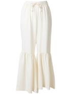 See By Chloé Cropped Flared Track Trousers - White