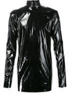 Strateas Carlucci Latex 'funnel' Shirt, Men's, Size: Small, Black, Polyurethane
