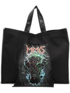 Mm6 Maison Margiela Mascot Print Large Shopper Tote - Black