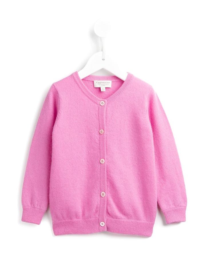 Cashmirino Round Neck Cardigan, Toddler Girl's, Size: 2 Yrs, Pink/purple