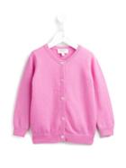 Cashmirino Round Neck Cardigan, Toddler Girl's, Size: 2 Yrs, Pink/purple
