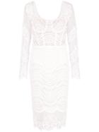 Jonathan Simkhai Embroidered Long-sleeve Dress - White