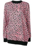 Vivetta Leopard Print Asymmetrical Sweater - Pink & Purple