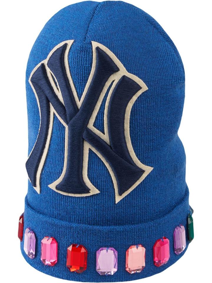Gucci Wool Hat With Ny Yankees&trade; Patch - Blue