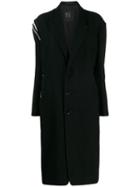 Y's Gaba Wrinkled Tailored Coat - Black