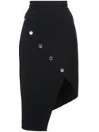 Altuzarra Asymmetric Button Midi Skirt - Black