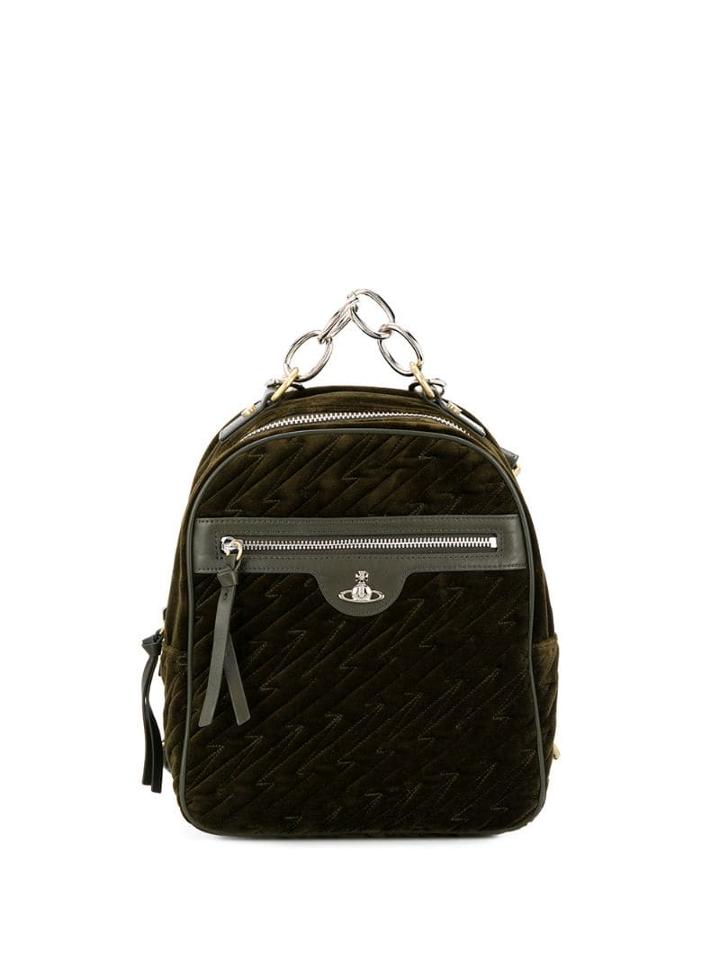 Vivienne Westwood Logo Plaque Backpack - Green