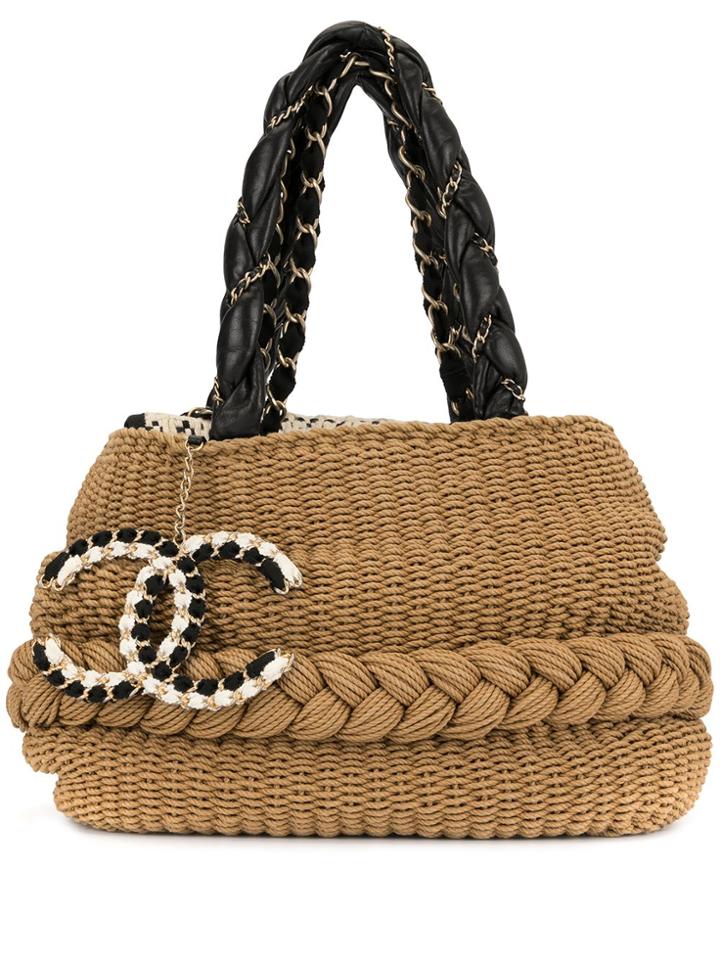 Chanel Pre-owned Cc Chain Shoulder Bag - Brown