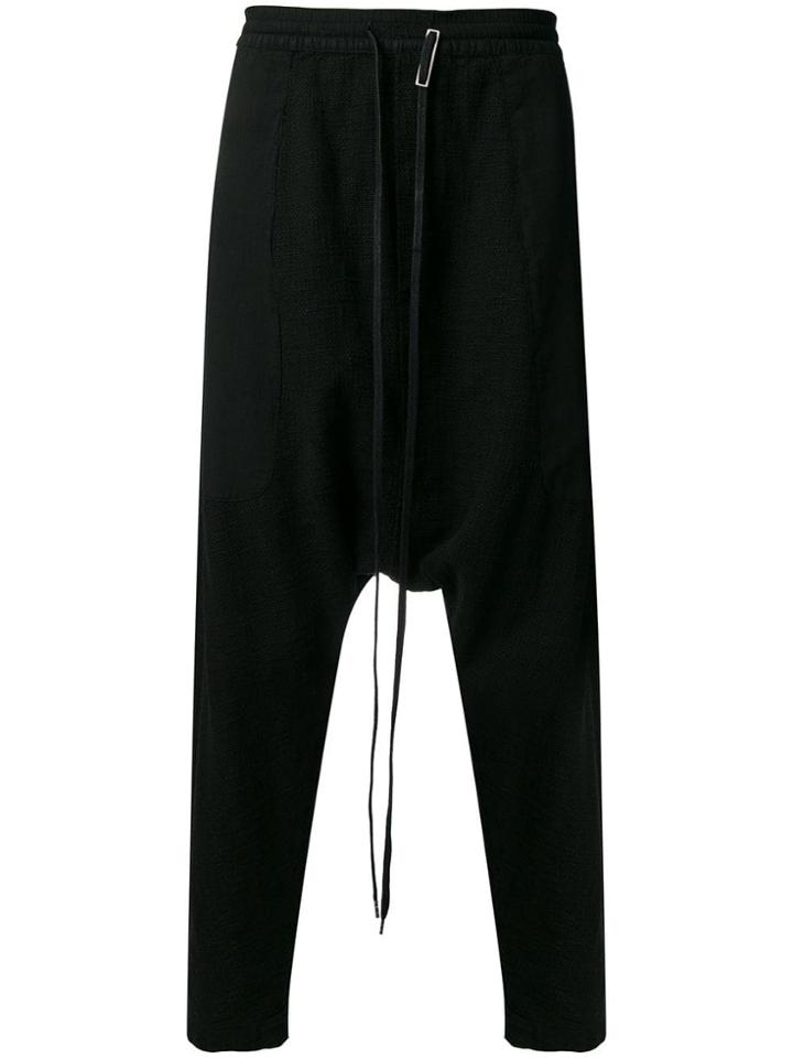 Army Of Me Dropped Crotch Relaxed Trousers - Black