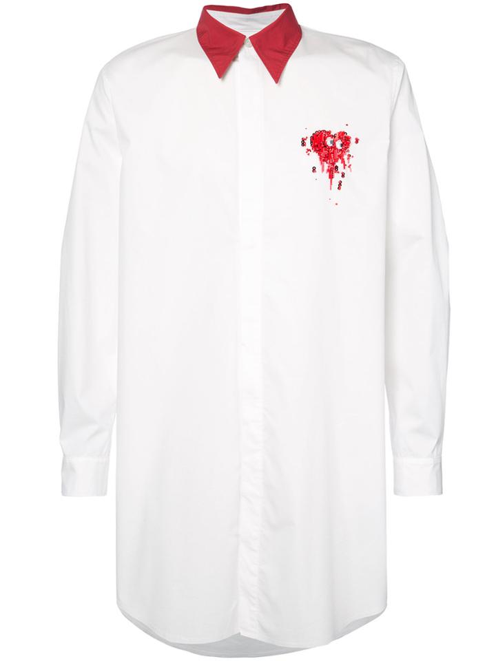 Christian Dada Contrast-collar Shirt - White