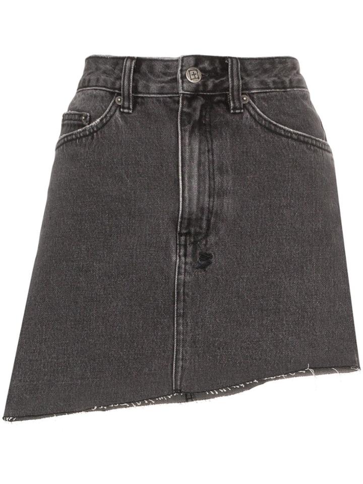 Ksubi Asymmetric Hem Mini Skirt - Grey