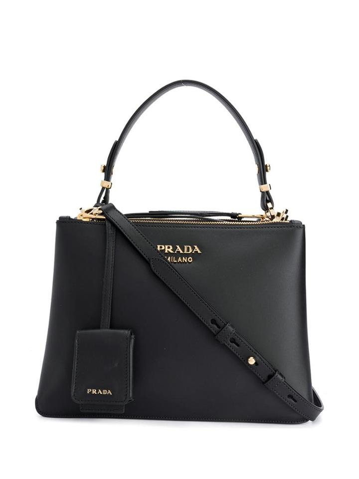 Prada Double Zip Tote - Black