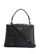 Prada Double Zip Tote - Black