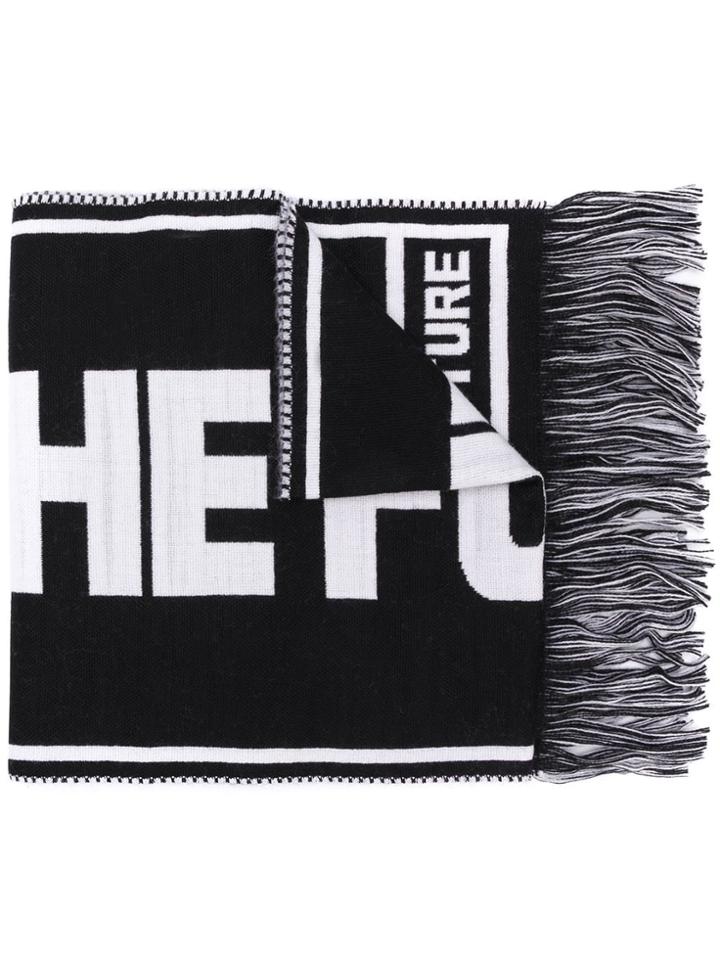 Mcq Alexander Mcqueen Oversized Embroidered Scarf - Black