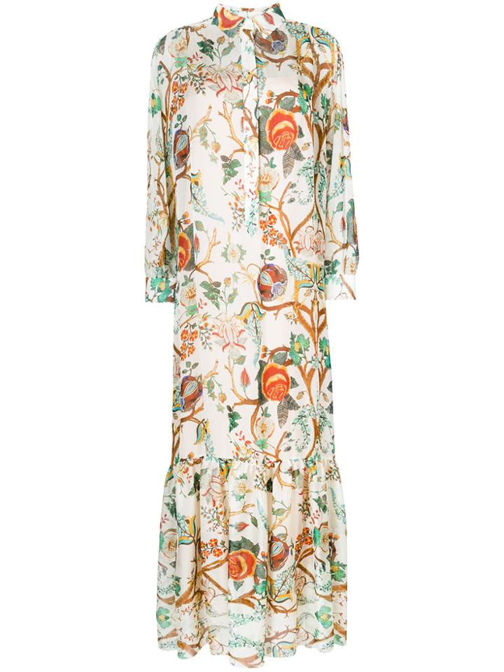 Alberta Ferretti Floral Print Shirt Dress - Multicolour