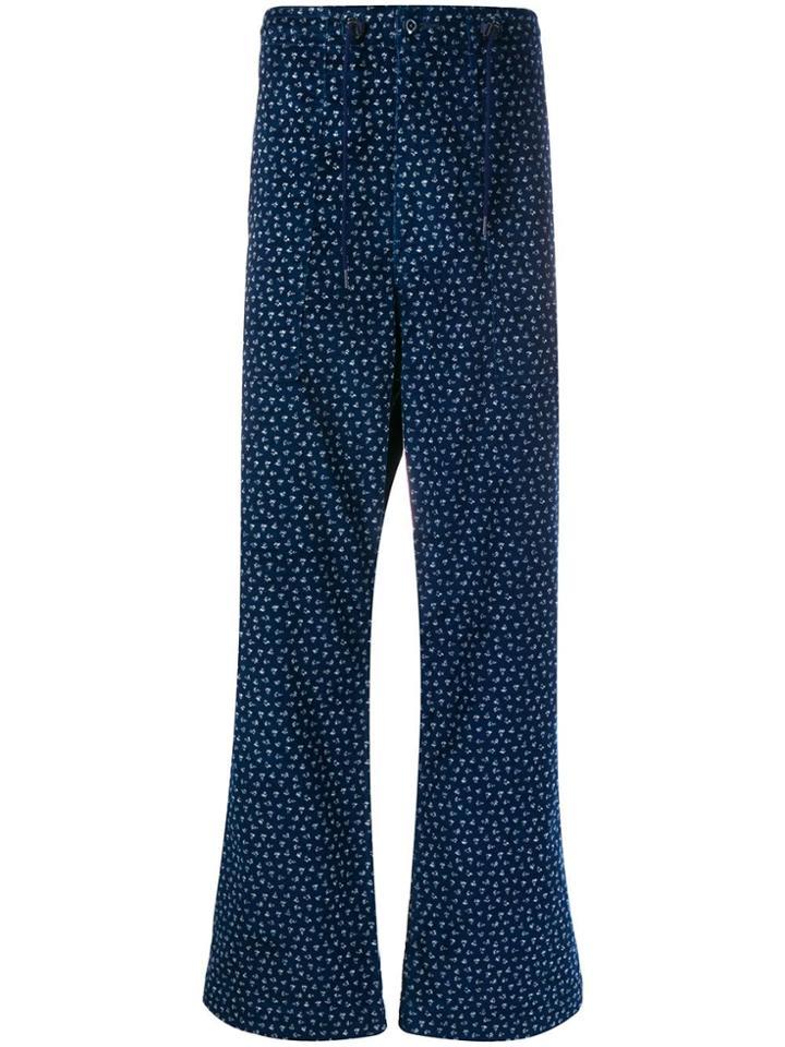 Needles Fatigue Floral Print Trousers - Blue