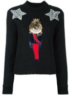 Dolce & Gabbana Lion Soldier Patch Jumper - Black