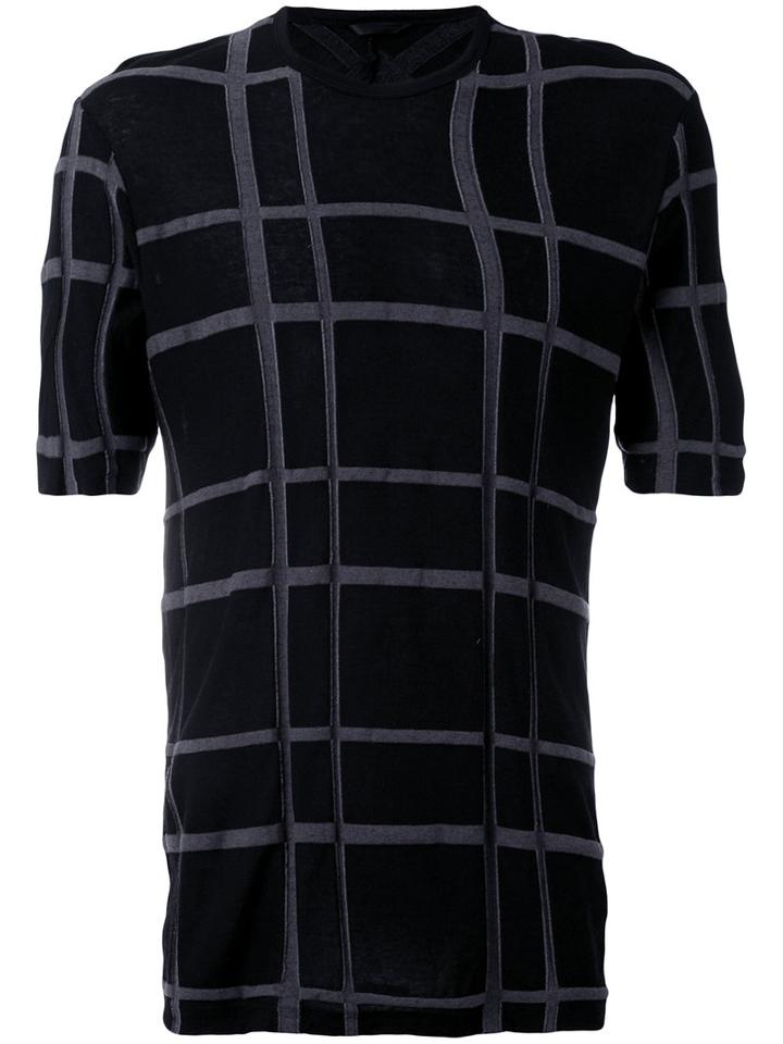 The Viridi-anne - Checked T-shirt - Men - Cotton/modal - 5, Black, Cotton/modal