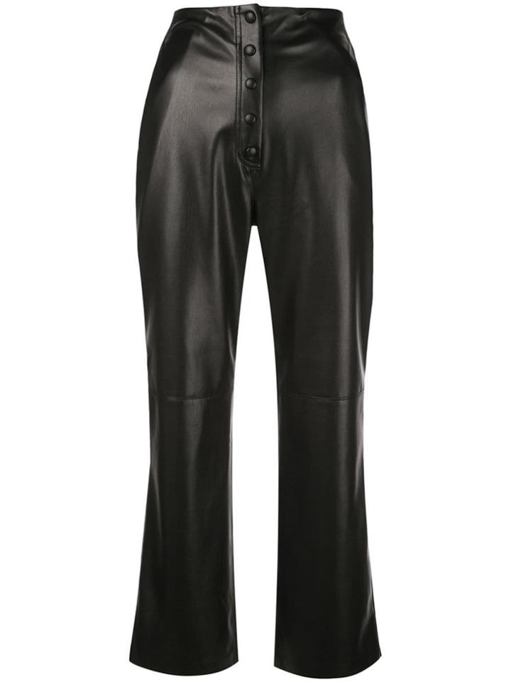 Nanushka Sora Leather-look Trousers - Black