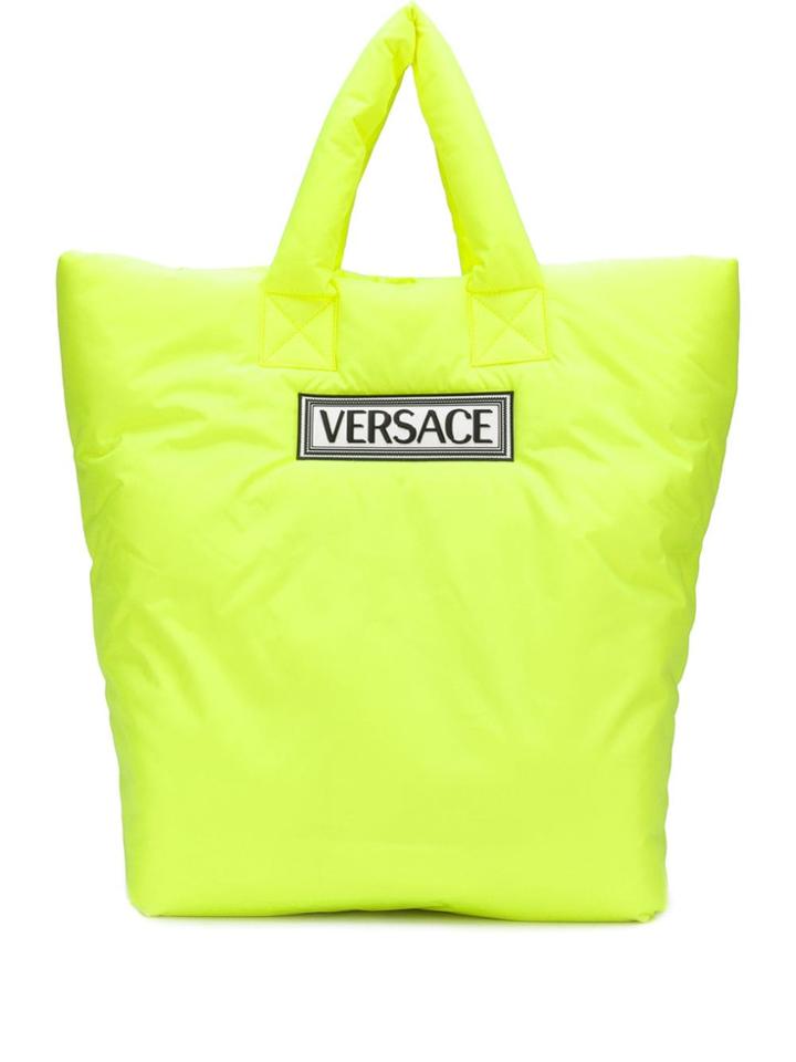 Versace 90s Logo Tote Bag - Green
