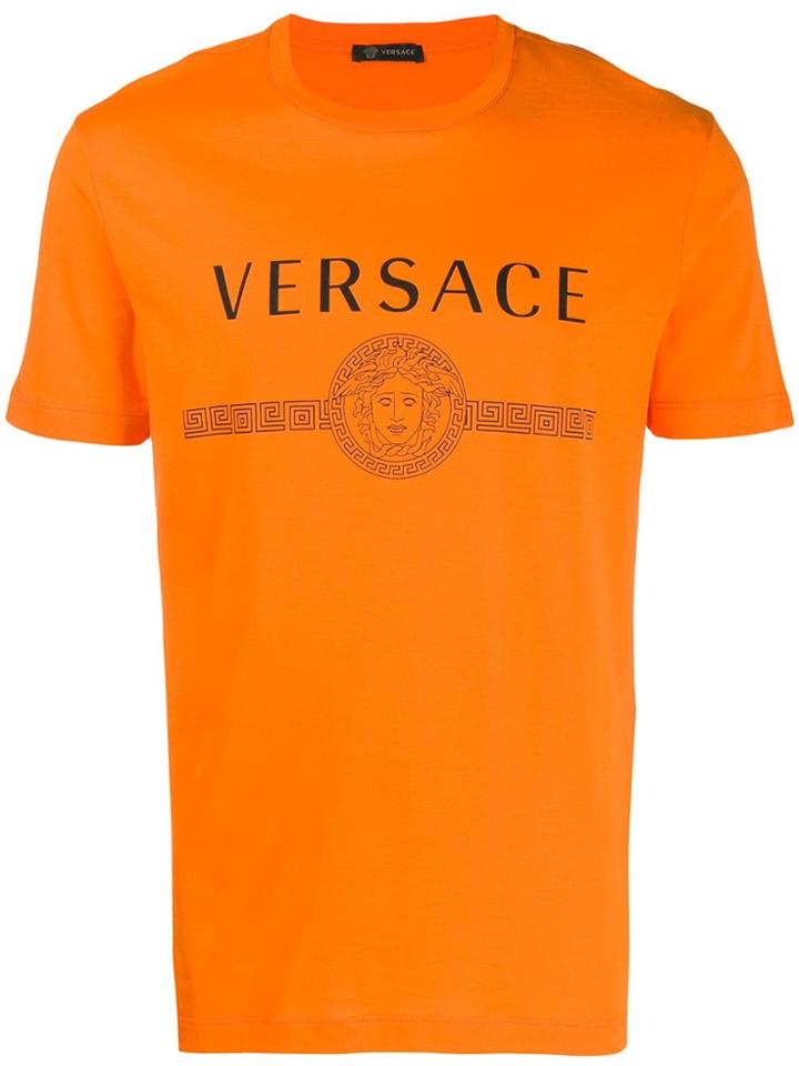 Versace Printed Logo T-shirt - Orange