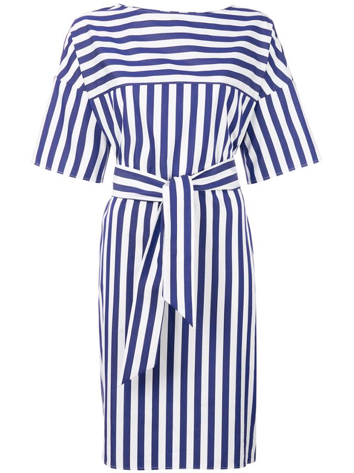 Aspesi Striped Wrap Dress - Blue