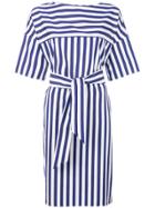 Aspesi Striped Wrap Dress - Blue