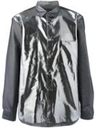 Comme Des Garçons Homme Plus Long Sleeve Shirt, Men's, Size: Small, Grey, Polyester/cupro