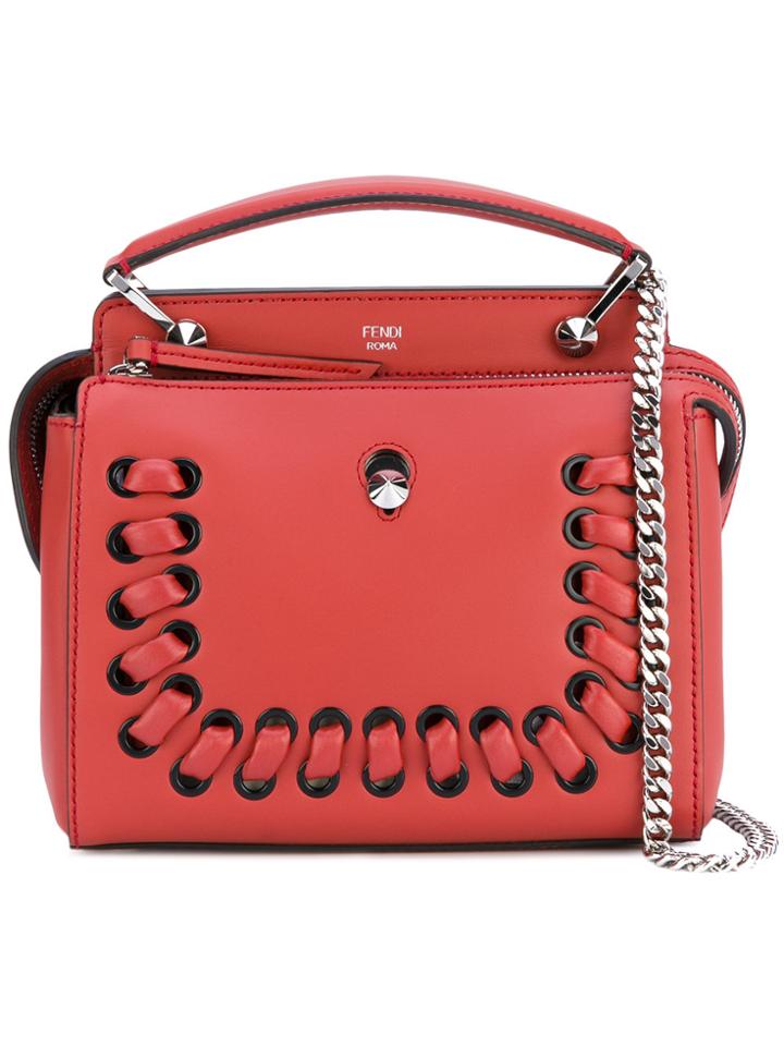 Fendi Macro-weave Dotcom Tote - Yellow & Orange