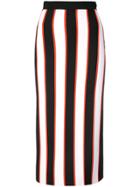 Carolina Herrera Striped Pencil Skirt - Black