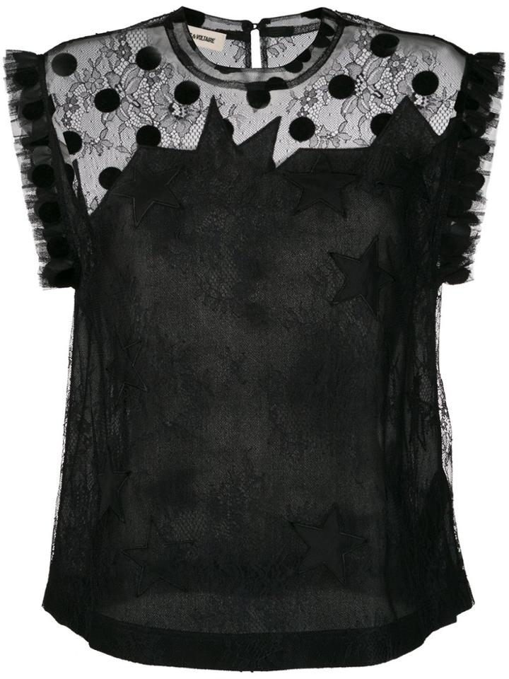 Zadig & Voltaire Tetro Lace Top - Black