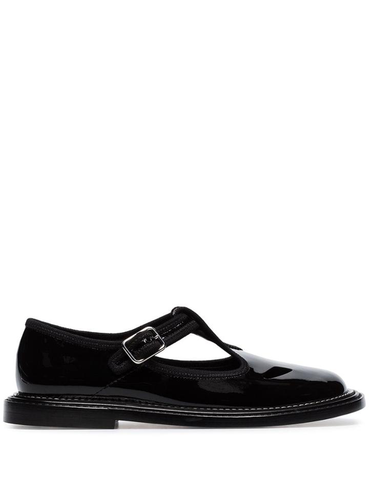 Burberry Black Alannis Patent Leather Mary Janes