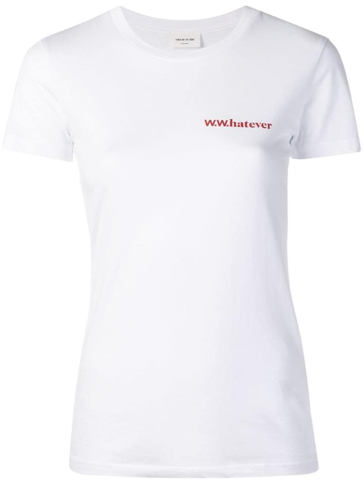 Wood Wood 'w.w.hatever' Print T-shirt - White