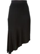 Ann Demeulemeester Asymmetric Hem Skirt, Women's, Size: 40, Black, Rayon