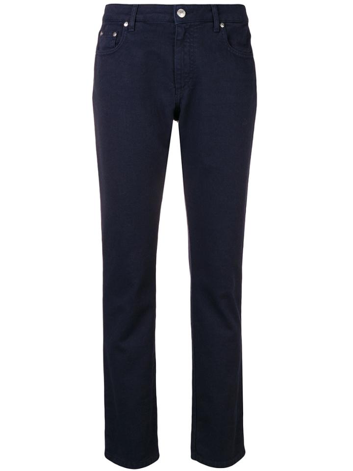 Msgm Slim Fit Denim Trousers - Blue