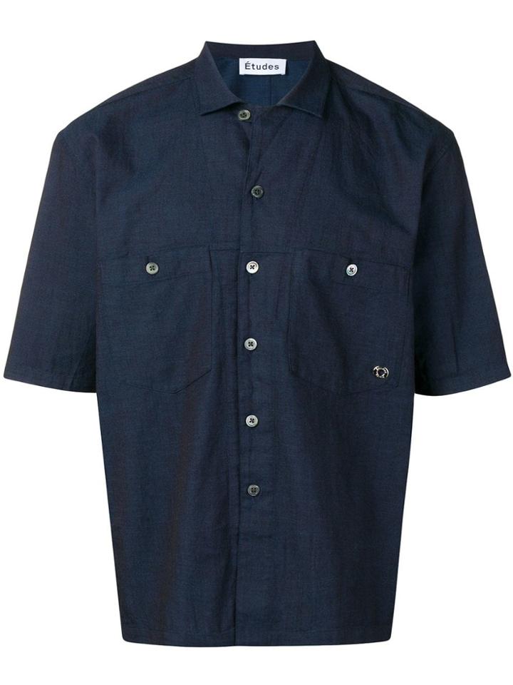 Études Plain Button Shirt - Blue