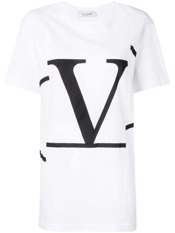 Valentino Deconstructed Go Logo T-shirt - White