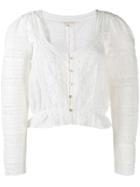 Love Shack Fancy Sabrina Blouse - White