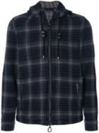 Lanvin - Checked Hooded Jacket - Men - Cotton/calf Leather/viscose/virgin Wool - 50, Blue, Cotton/calf Leather/viscose/virgin Wool