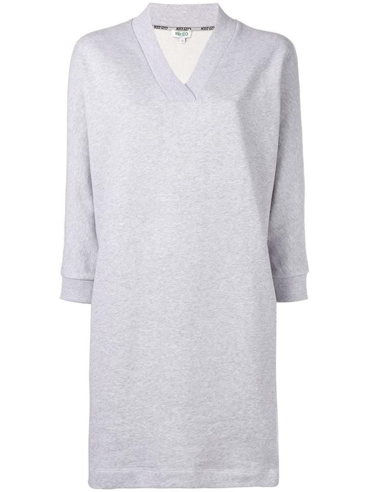 Kenzo Logo Shift Dress - Grey