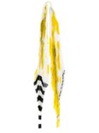 Haider Ackermann - Orion Stripe Pleated Scarf - Women - Polyester/viscose - One Size, Women's, Yellow/orange, Polyester/viscose