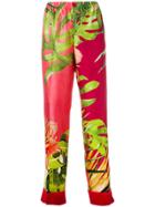 F.r.s For Restless Sleepers Leaf Print Pyjama Trousers - Red