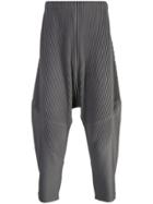 Homme Plissé Issey Miyake Drop-crotch Pleated Trousers - Grey
