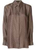 Theory Army Green Mtch Classic Menswear Mini Polka Dot - Brown