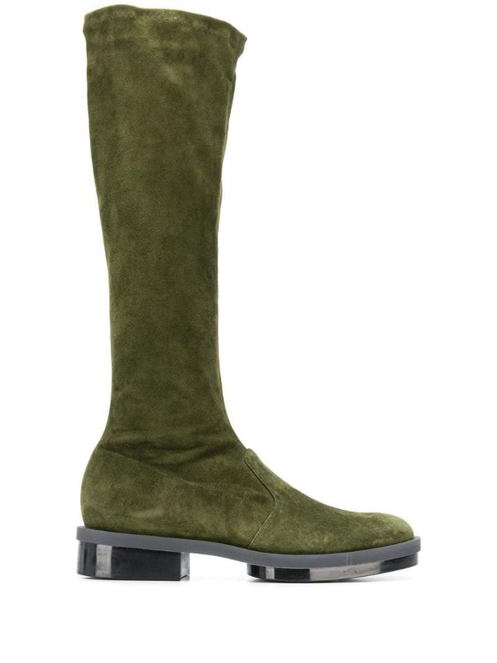 Clergerie Road Knee Boots - Green