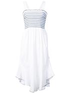 Kisuii Smocked Bodice Dress - White