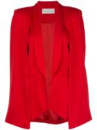 Michelle Mason Cape-style Blazer - Red