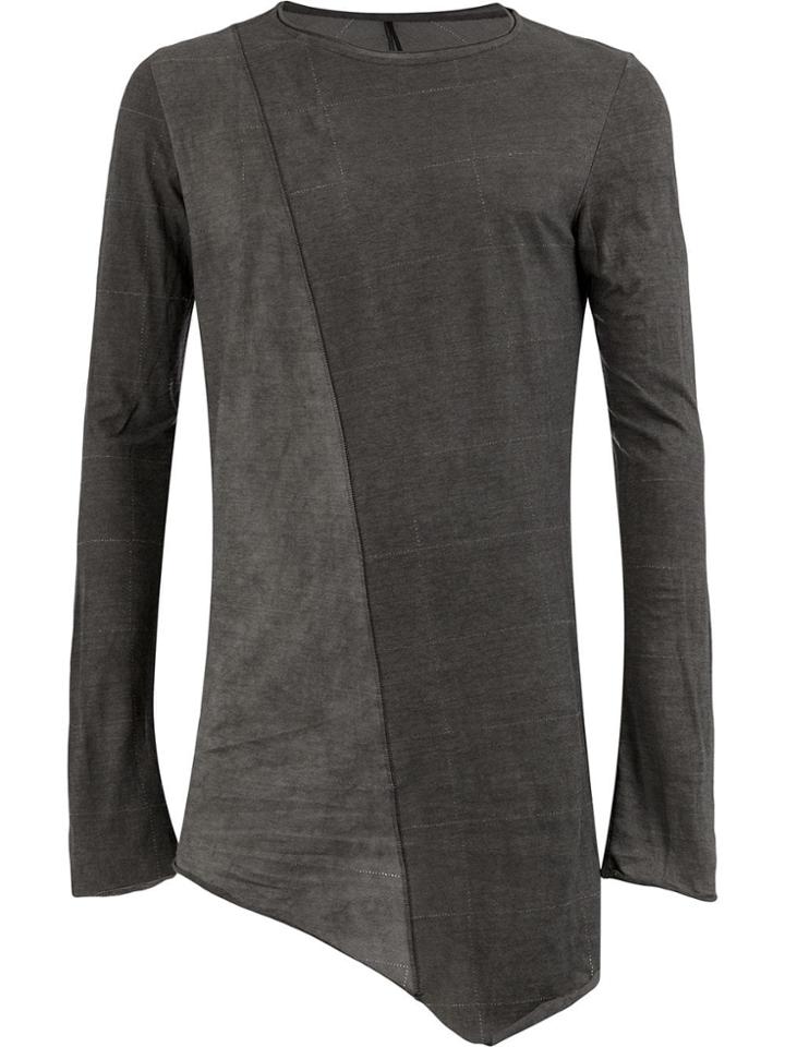 Masnada Asymmetric Panel Shirt - Grey