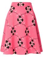 Miu Miu Printed A-line Skirt - Pink & Purple