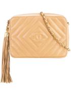 Chanel Pre-owned Quilted Fringe Shoulder Bag - Brown